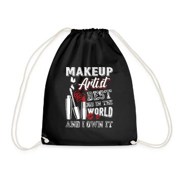 Makeup Artist Makeup Artist Is Best Job - Drawstring Bag - black - Front