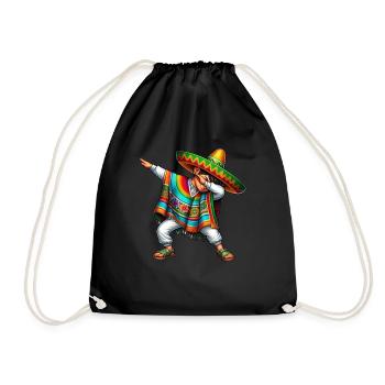 Mexikanischer Junge Tubt Sombrero Cinco De Mayo - Turnbeutel - Schwarz - Vorne
