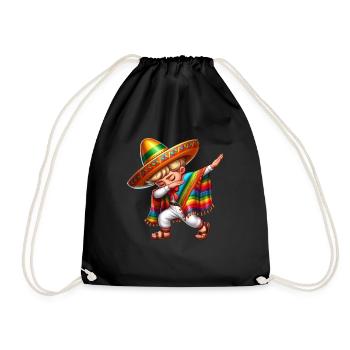Mexikanischer Junge Tubt Sombrero Cinco De Mayo - Turnbeutel - Schwarz - Vorne