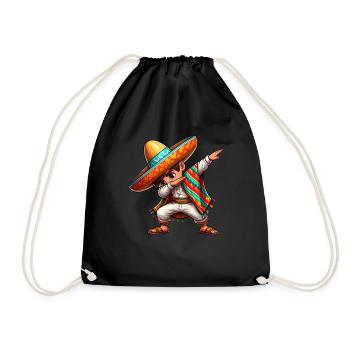 Mexikanischer Junge Tubt Sombrero Cinco De Mayo - Turnbeutel - Schwarz - Vorne