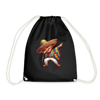 Mexikanischer Junge Tubt Sombrero Cinco De Mayo - Turnbeutel - Schwarz - Vorne