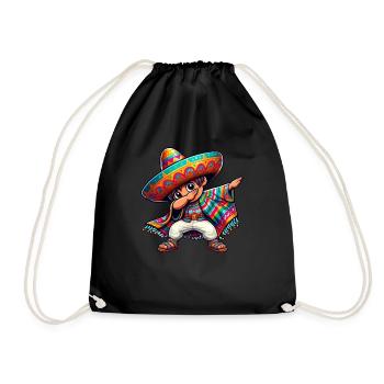 Mexikanischer Junge Tubt Sombrero Cinco De Mayo - Turnbeutel - Schwarz - Vorne