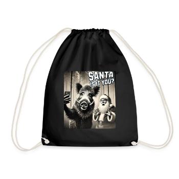 Chats Selfie Père Noël - Sac de sport léger - noir - Devant