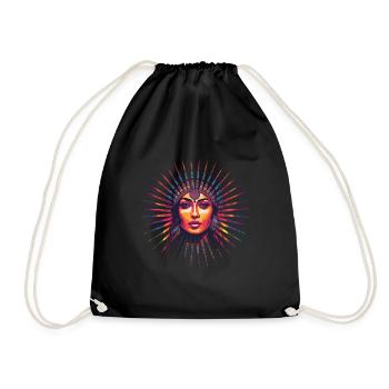 Indian Woman Squaw Indian Woman Indian Picture - Drawstring Bag - black - Front