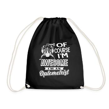 Optometrist I am An Awesome Optometrist - Drawstring Bag - black - Front