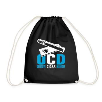 Cigar Smoking Obsessive Cigar Disorder - Drawstring Bag - black - Front