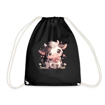 Cows Cow - Drawstring Bag - black - Front