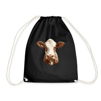 Cows Cow - Drawstring Bag - black - Front