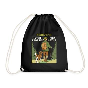 FORESTER GUARDIAN OF EARTH AND NATURE - Drawstring Bag - black - Front