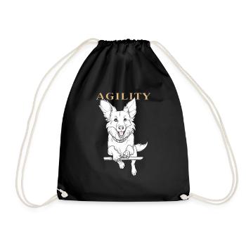 DOG AGILITY - Drawstring Bag - black - Front