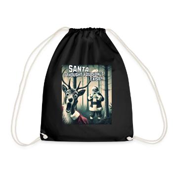 Cats Selfie Santa Selfie Christmas - Drawstring Bag - black - Front