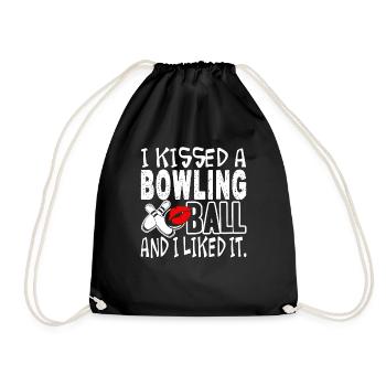 Bowling I Kissed Bowling - Drawstring Bag - black - Front
