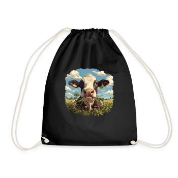 Cows Cow - Drawstring Bag - black - Front