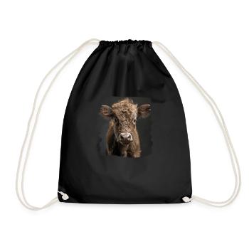 Cows Cow - Drawstring Bag - black - Front