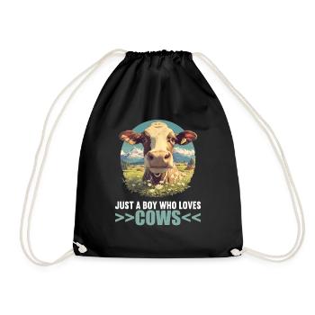 Cows Cow - Drawstring Bag - black - Front