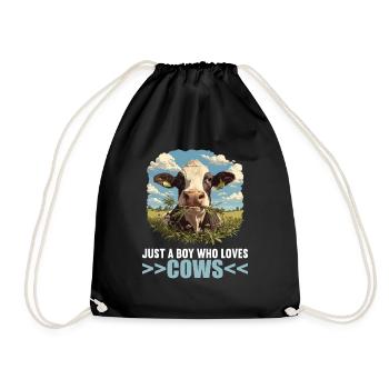 Cows Cow - Drawstring Bag - black - Front