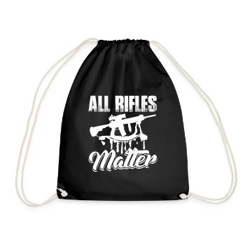 2nd Amendment All Rifles Matter - Drawstring Bag - black - Front