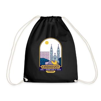 Eindhoven, Half Marathon – 2025 - Netherlands - Drawstring Bag - black - Front