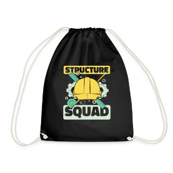 Équipe d’ingénieurs civils - Sac de sport léger - noir - Devant