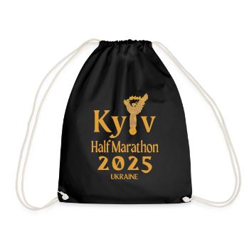 Semi-marathon de Kiev – 2025 – Ukraine - Sac de sport léger - noir - Devant
