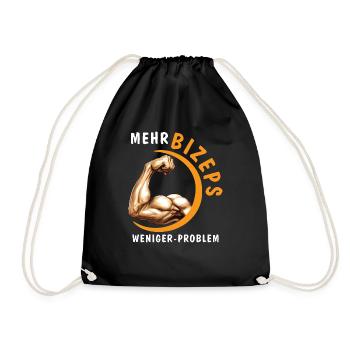 PLUS DE BICEPS, MOINS DE PROBLÈMES - Sac de sport léger - noir - Devant