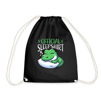 Official Sleeping House Alligator Lovers - Drawstring Bag - black - Front