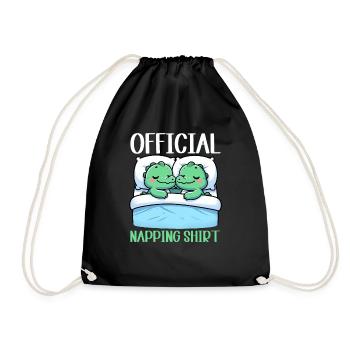 Official Sleeping House Alligator Lovers - Drawstring Bag - black - Front