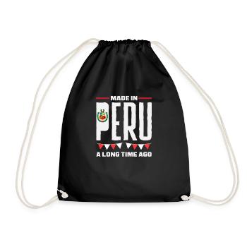 Peru Peruvian Gift - Drawstring Bag - black - Front
