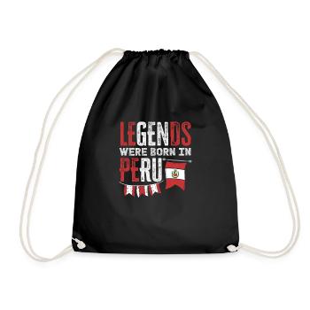 Peru Peruvian Gift - Drawstring Bag - black - Front