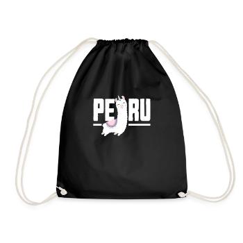 Peru Peruvian Gift - Drawstring Bag - black - Front