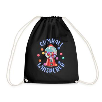 Gumball Whisperer Chewing Gum Retro Bubblegum - Turnbeutel - Schwarz - Vorne