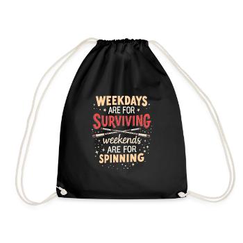 Bâton tournant de tige virevoltant - Sac de sport léger - noir - Devant