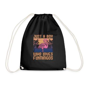 Juste un garçon qui aime les flamants roses Oiseau rose mignon - Sac de sport léger - noir - Devant