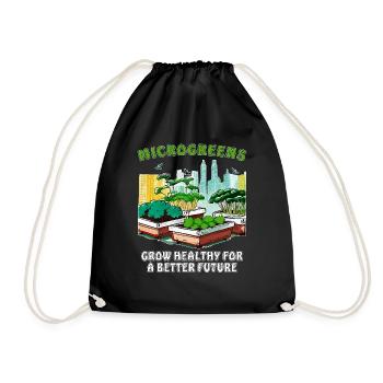 GROW HEALTHY FOR A BETTER FUTURE - Drawstring Bag - black - Front