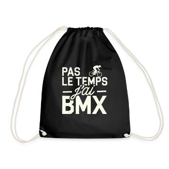 No Time I Have BMX Gift Rider - Drawstring Bag - black - Front