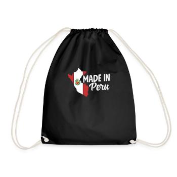 Peru Peruvian Gift - Drawstring Bag - black - Front