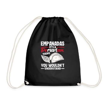 Peru Peruvian Gift - Drawstring Bag - black - Front