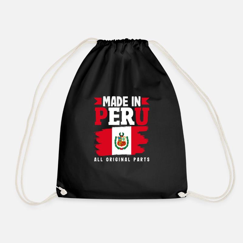 Peru Peruaner Geschenk - Turnbeutel - Schwarz