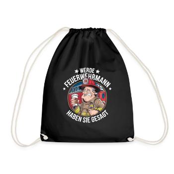Devenez pompier vous avez dit drôle - Sac de sport léger - noir - Devant