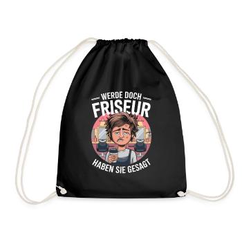 Devenir coiffeur Dicton de coiffeur drôle - Sac de sport léger - noir - Devant