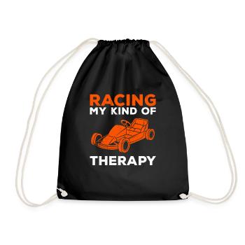 Go Kart Kart Driver Go Kart Racing - Drawstring Bag - black - Front