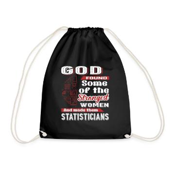 Statistician God Made Statisticians - Drawstring Bag - black - Front