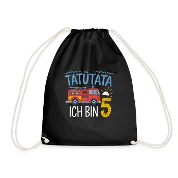 5e anniversaire de la brigade de pompiers de Tatütata - Sac de sport léger - noir - Devant
