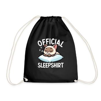 Chemise de nuit officielle Pyjama chat birman - Sac de sport léger - noir - Devant