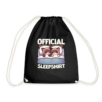 Chemise de nuit officielle Pyjama chat birman - Sac de sport léger - noir - Devant