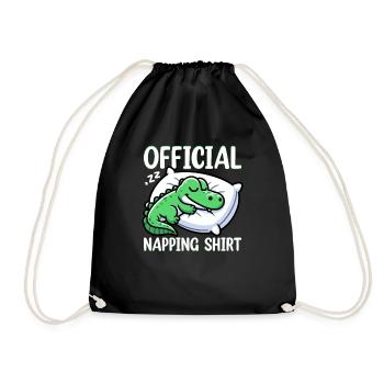Official Sleeping House Crocodile Sleep Lovers - Drawstring Bag - black - Front