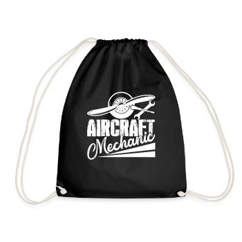 Proud To Be An Aircraft Mechanic - Drawstring Bag - black - Front