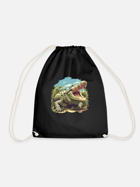 Krokodile Krokodil - Turnbeutel - Schwarz