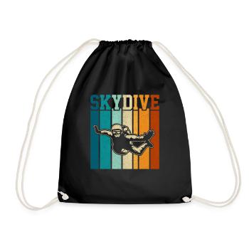 Skydiving Skydive Skydiver - Drawstring Bag - black - Front