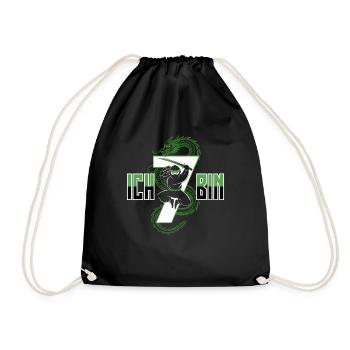 Ich Bin 7 Ninja Geburtstagsshirt - Turnbeutel - Schwarz - Vorne